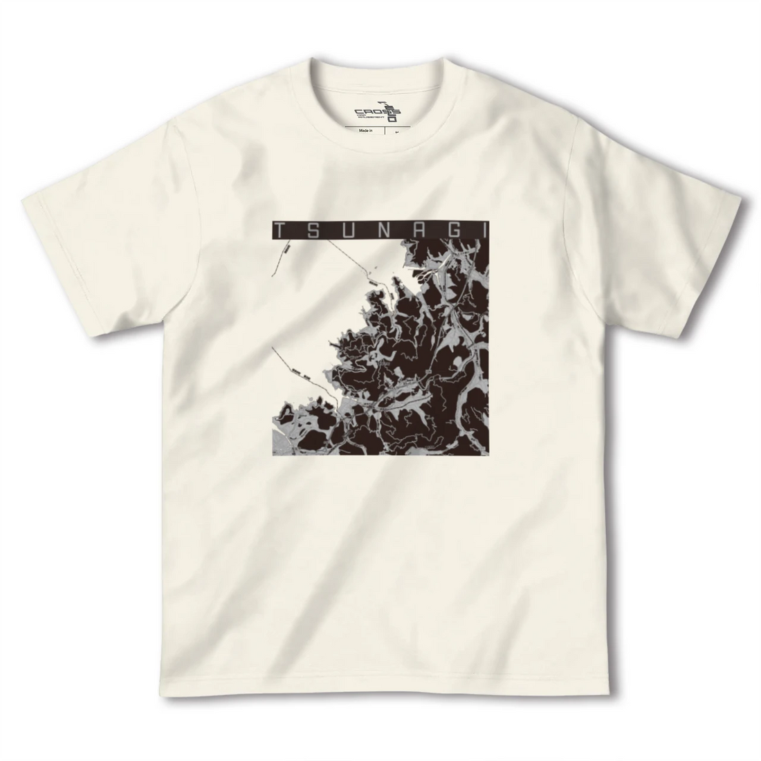【津奈木（熊本県）】地図柄ヘビーウェイトTシャツ
