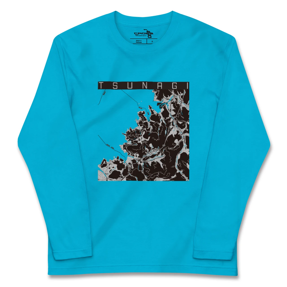 【津奈木（熊本県）】地図柄ロングスリーブTシャツ