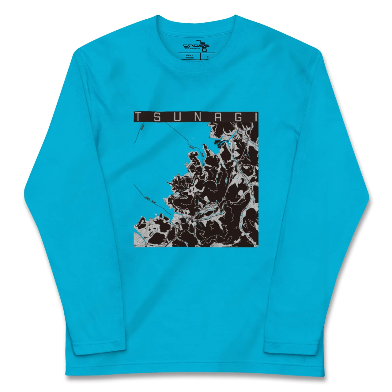 【津奈木（熊本県）】地図柄ロングスリーブTシャツ