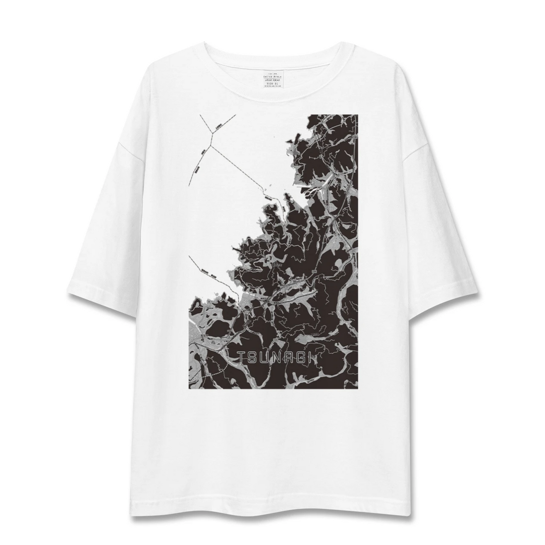 【津奈木（熊本県）】地図柄ビッグシルエットTシャツ