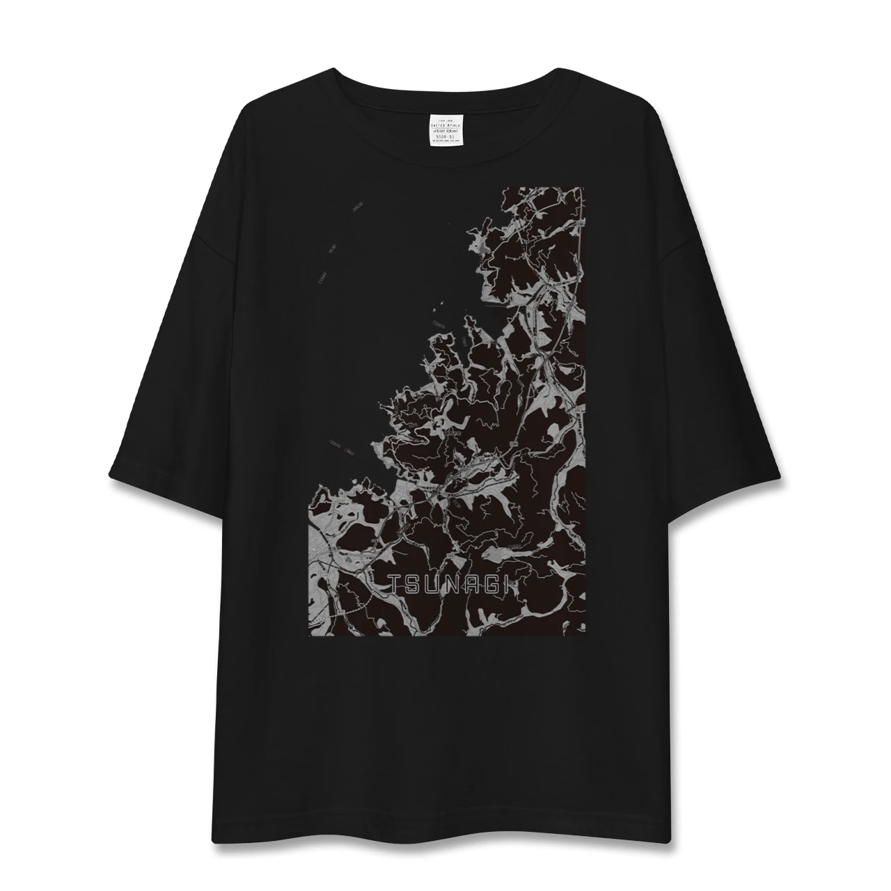【津奈木（熊本県）】地図柄ビッグシルエットTシャツ