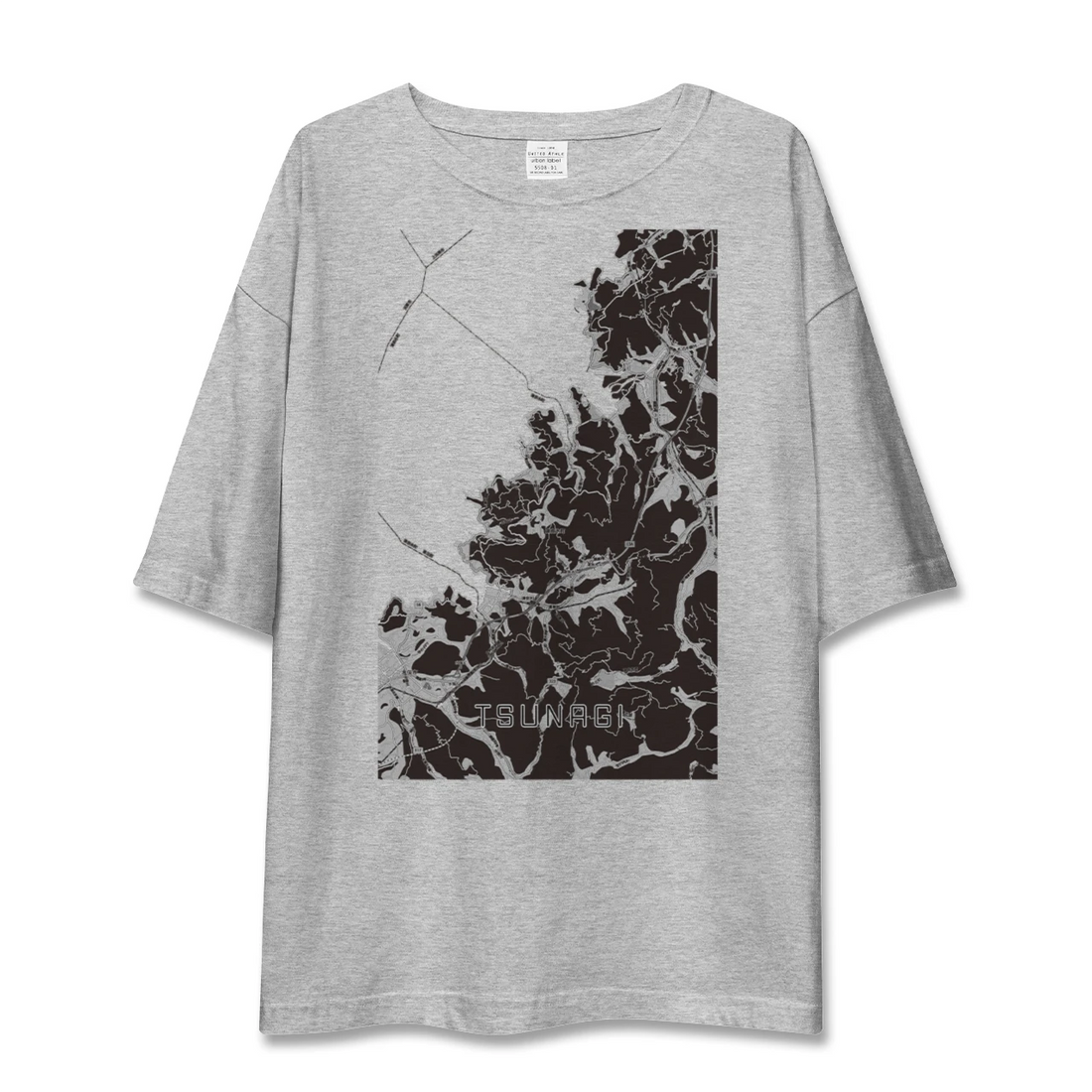 【津奈木(熊本県)】地図柄ビッグシルエットTシャツ