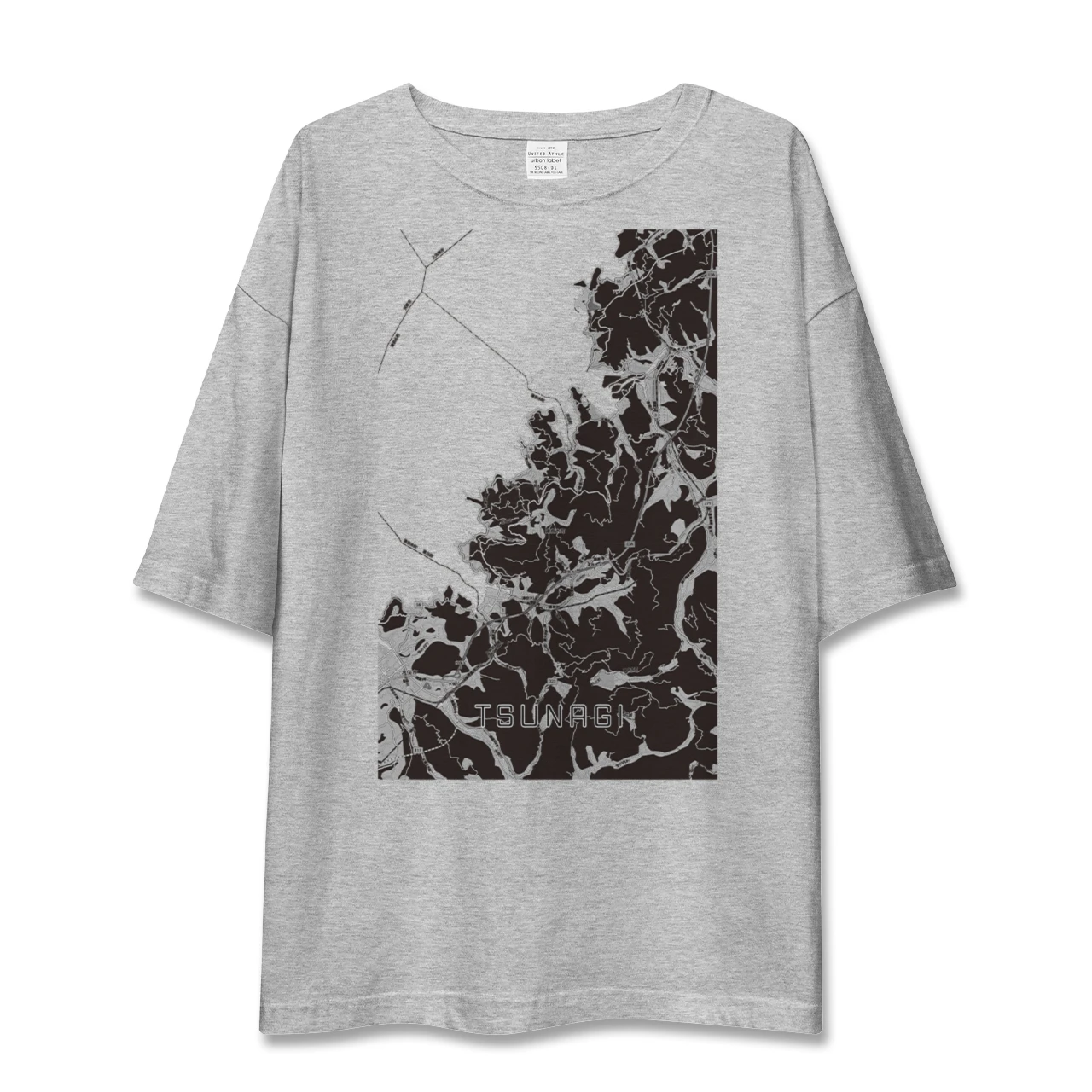【津奈木（熊本県）】地図柄ビッグシルエットTシャツ