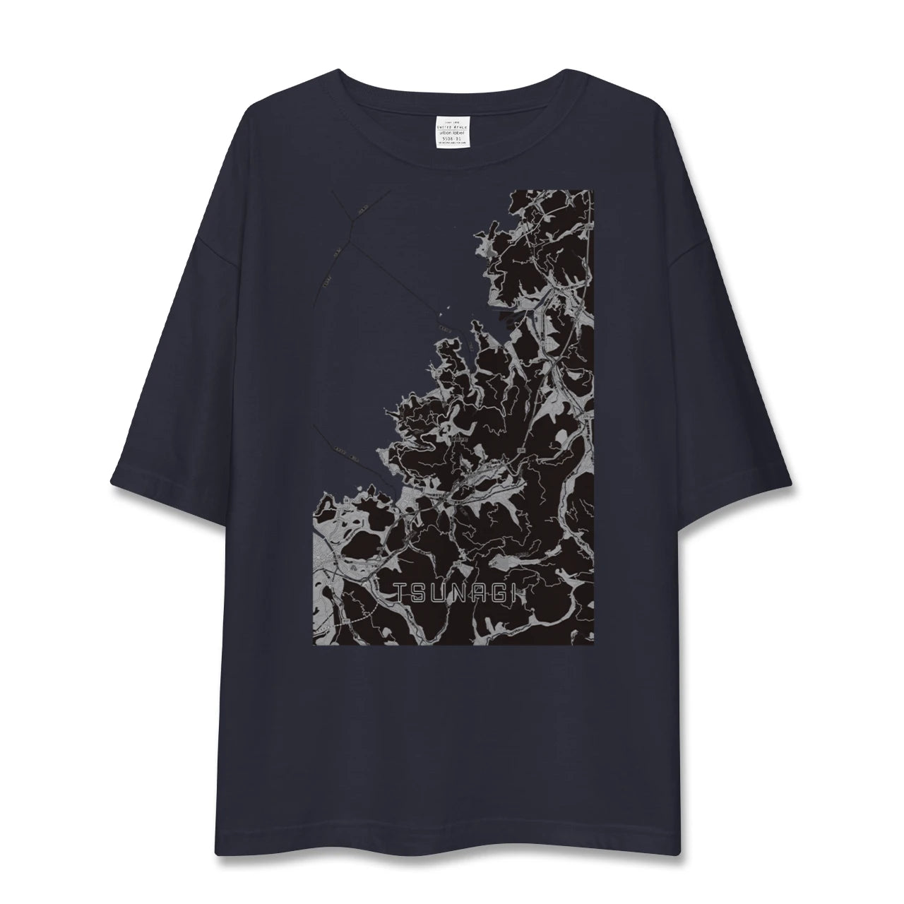 【津奈木（熊本県）】地図柄ビッグシルエットTシャツ