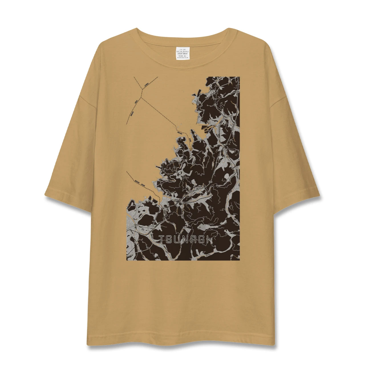 【津奈木（熊本県）】地図柄ビッグシルエットTシャツ