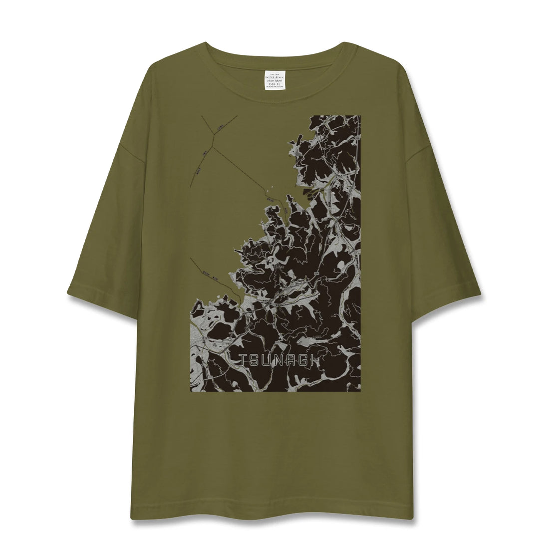 【津奈木（熊本県）】地図柄ビッグシルエットTシャツ