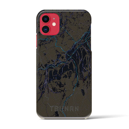 【津南（新潟県）】地図柄iPhoneケース（バックカバータイプ）