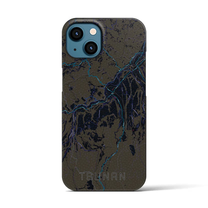 【津南（新潟県）】地図柄iPhoneケース（バックカバータイプ）