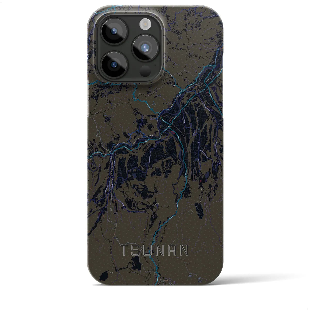 【津南（新潟県）】地図柄iPhoneケース（バックカバータイプ）