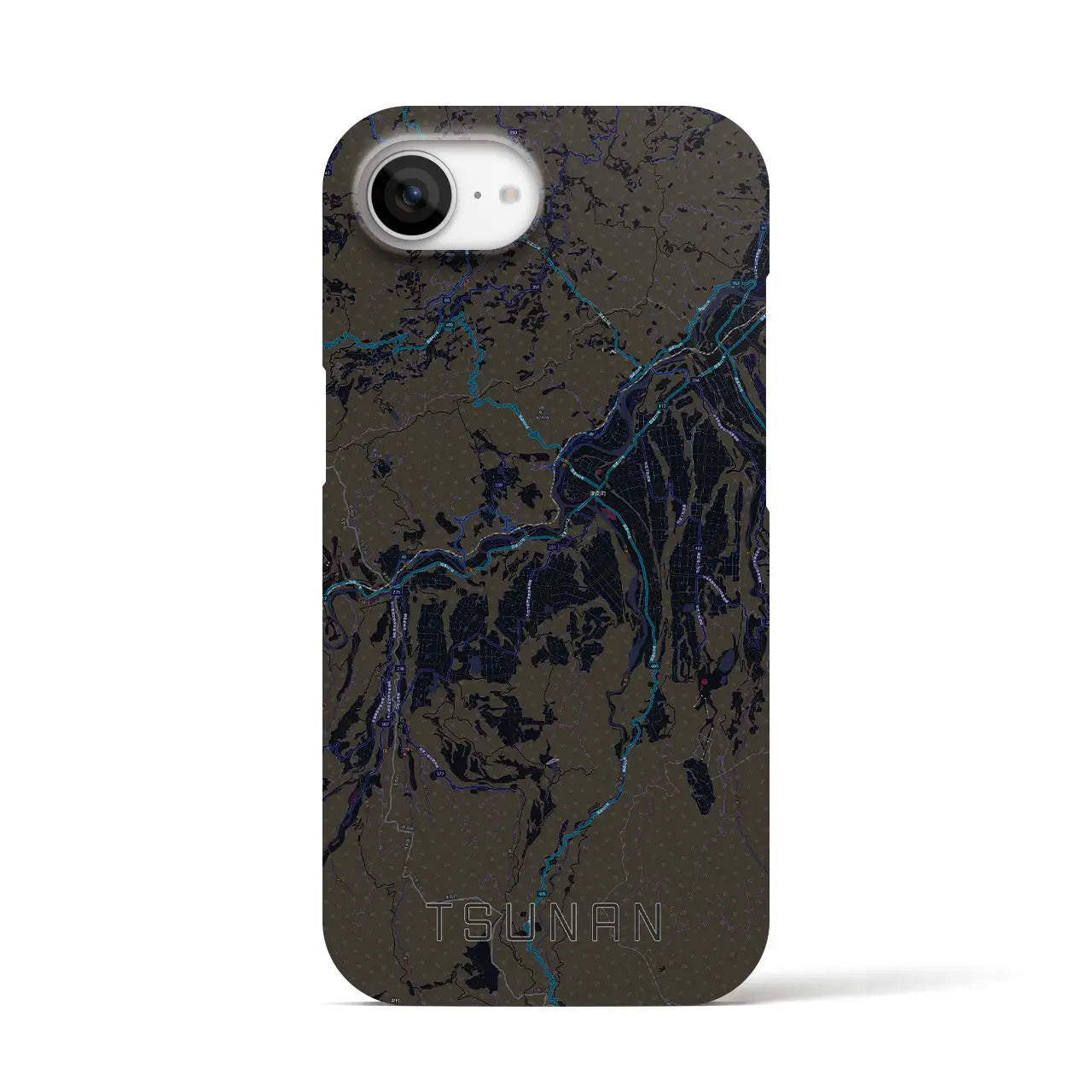 【津南（新潟県）】地図柄iPhoneケース（バックカバータイプ）