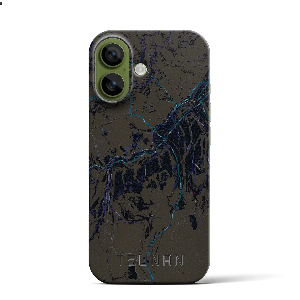 【津南（新潟県）】地図柄iPhoneケース（バックカバータイプ）