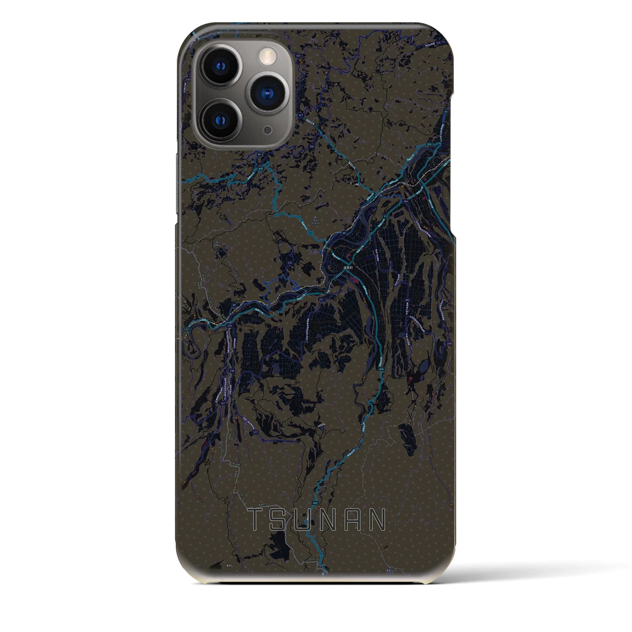 【津南（新潟県）】地図柄iPhoneケース（バックカバータイプ）