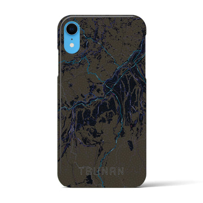 【津南（新潟県）】地図柄iPhoneケース（バックカバータイプ）