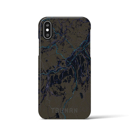 【津南（新潟県）】地図柄iPhoneケース（バックカバータイプ）