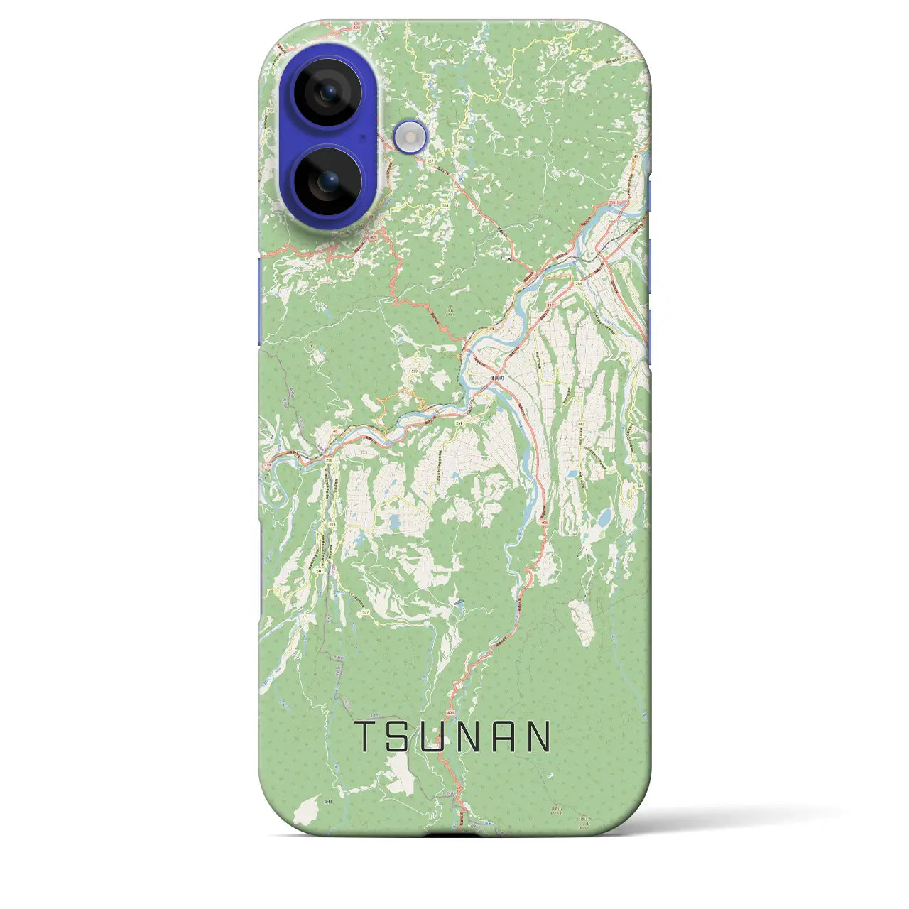 【津南（新潟県）】地図柄iPhoneケース（バックカバータイプ）