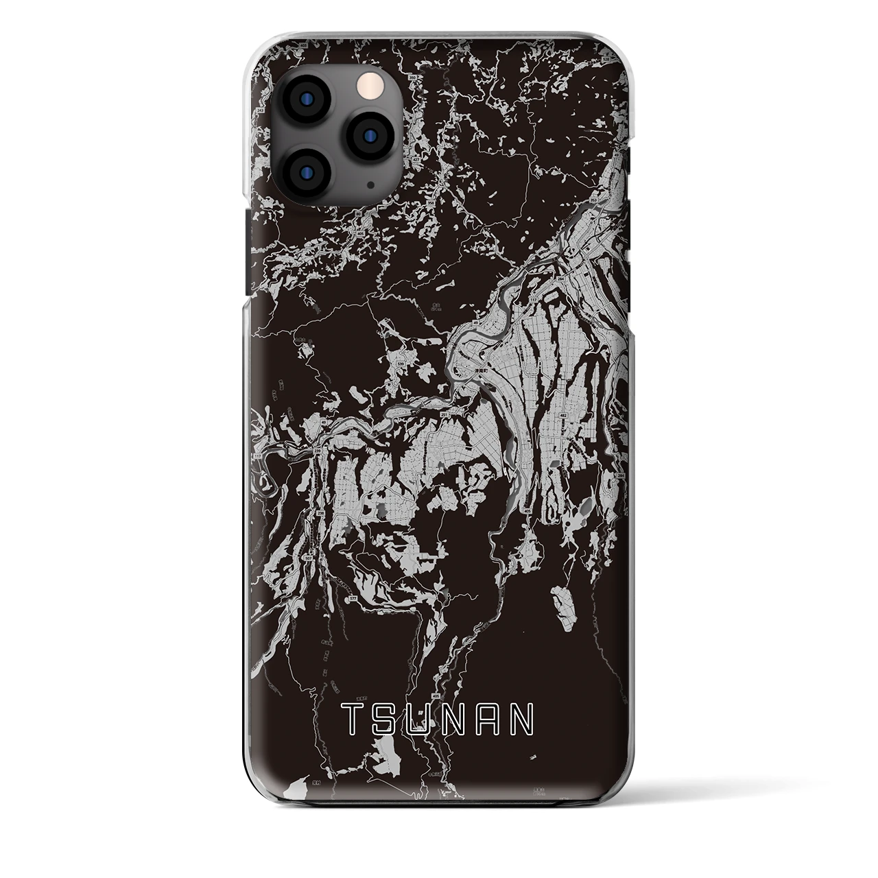 【津南（新潟県）】地図柄iPhoneケース（クリアタイプ）