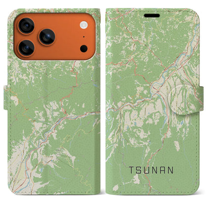 【津南（新潟県）】地図柄iPhoneケース（手帳タイプ）