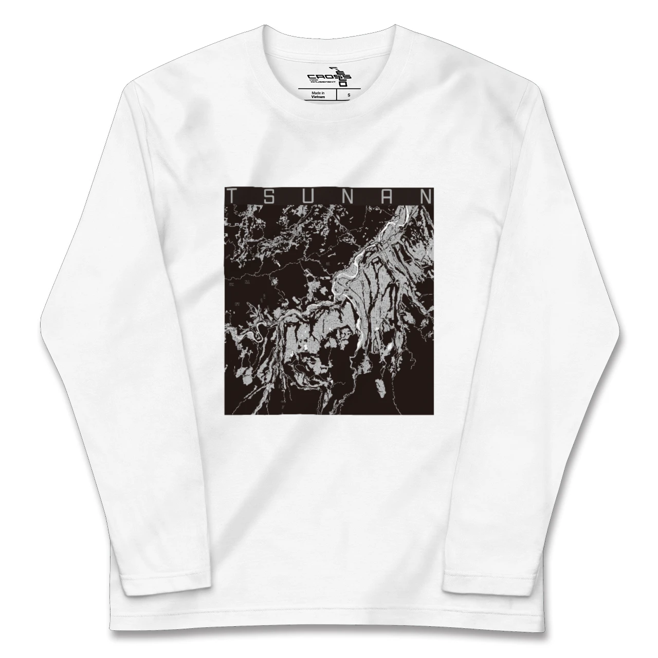 【津南（新潟県）】地図柄ロングスリーブTシャツ