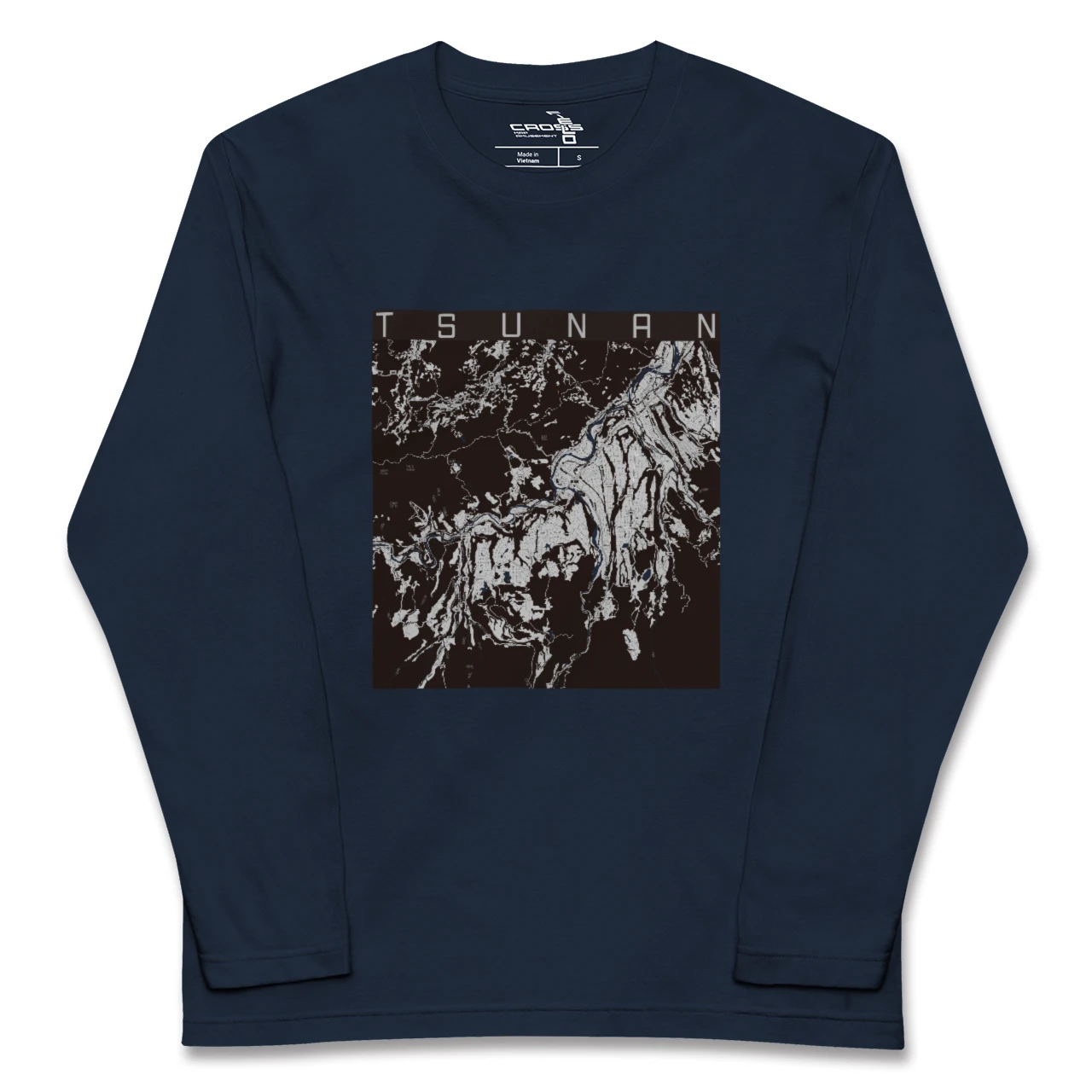 【津南（新潟県）】地図柄ロングスリーブTシャツ