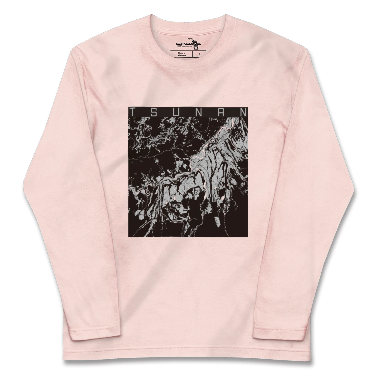 【津南（新潟県）】地図柄ロングスリーブTシャツ