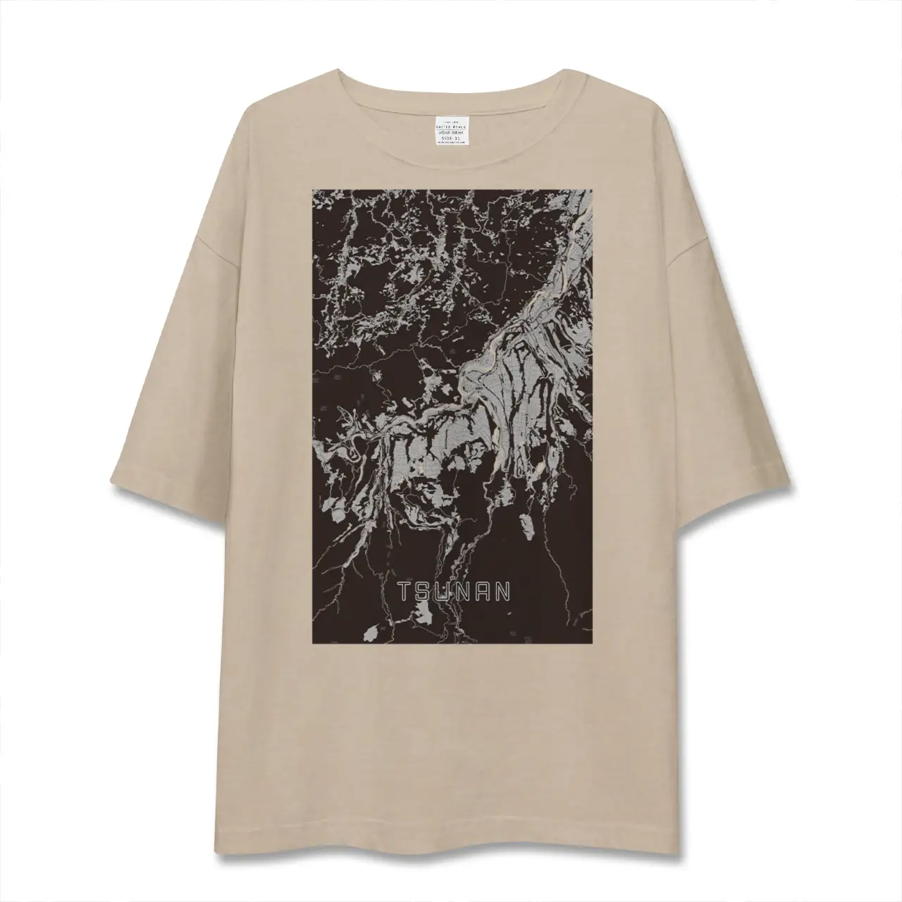 【津南（新潟県）】地図柄ビッグシルエットTシャツ