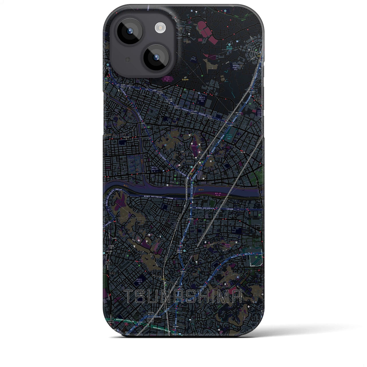 【綱島（神奈川県）】地図柄iPhoneケース（バックカバータイプ）