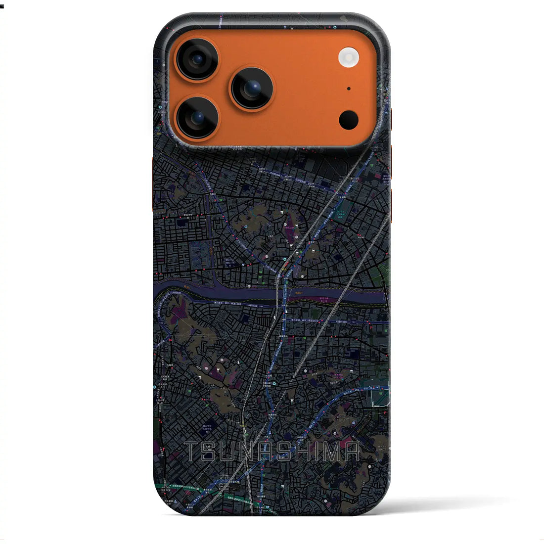 【綱島（神奈川県）】地図柄iPhoneケース（バックカバータイプ）