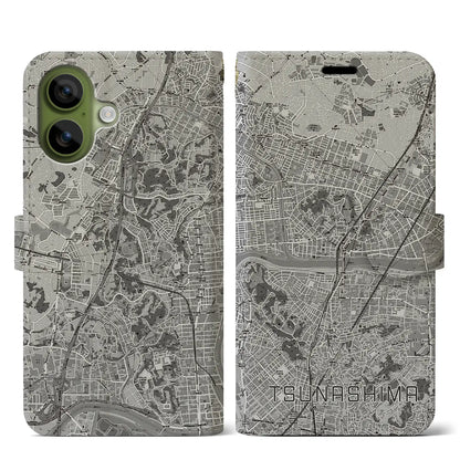 【綱島（神奈川県）】地図柄iPhoneケース（手帳タイプ）