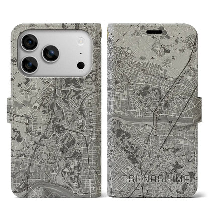 【綱島（神奈川県）】地図柄iPhoneケース（手帳タイプ）