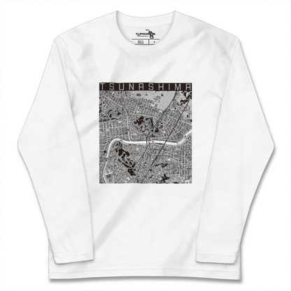 【綱島（神奈川県）】地図柄ロングスリーブTシャツ