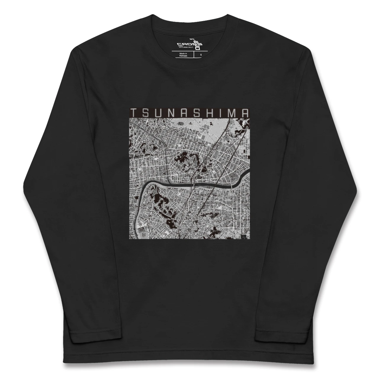 【綱島（神奈川県）】地図柄ロングスリーブTシャツ