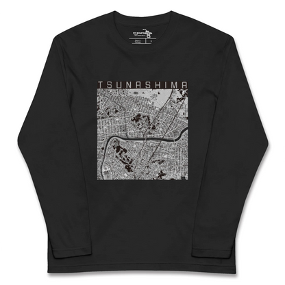 【綱島（神奈川県）】地図柄ロングスリーブTシャツ