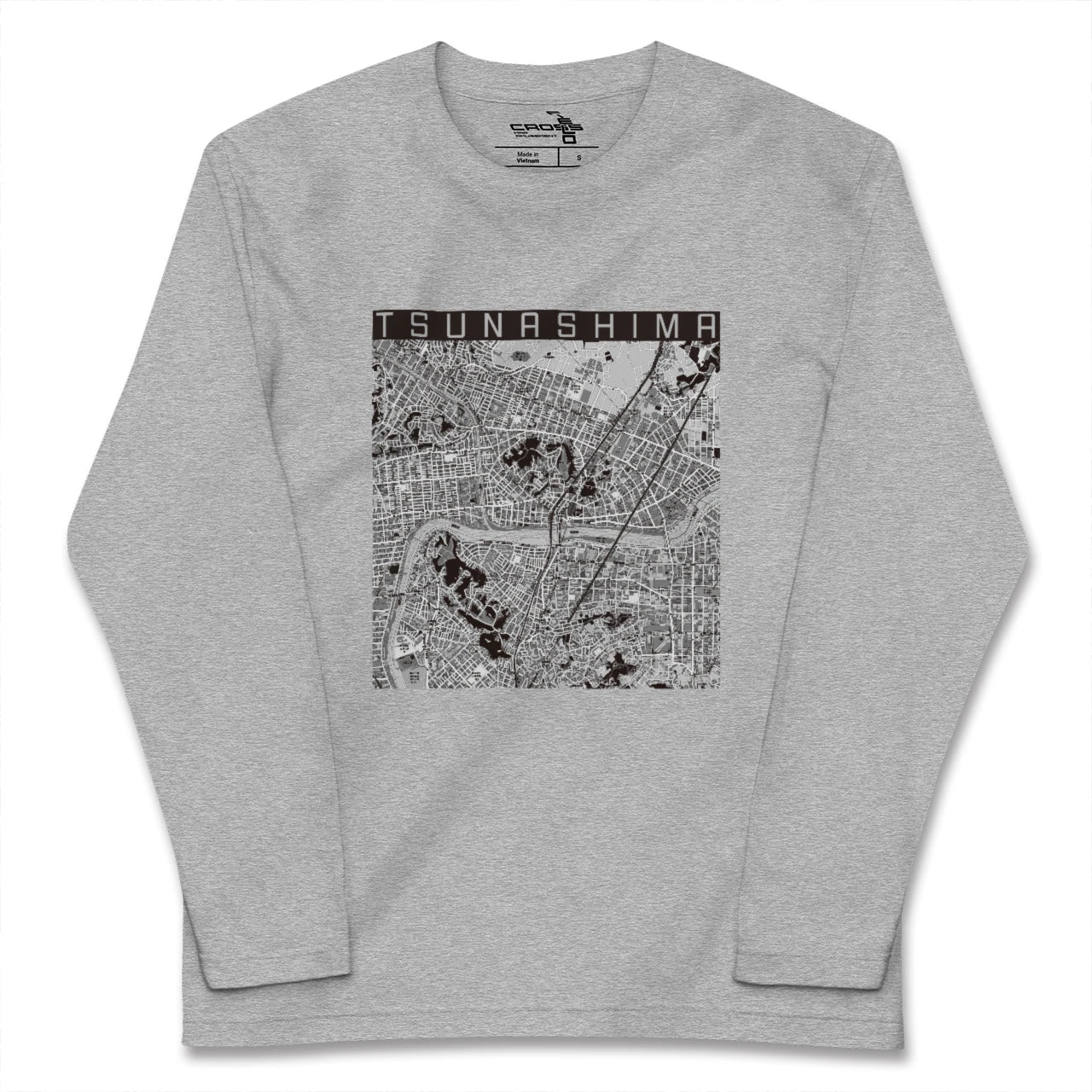 【綱島（神奈川県）】地図柄ロングスリーブTシャツ