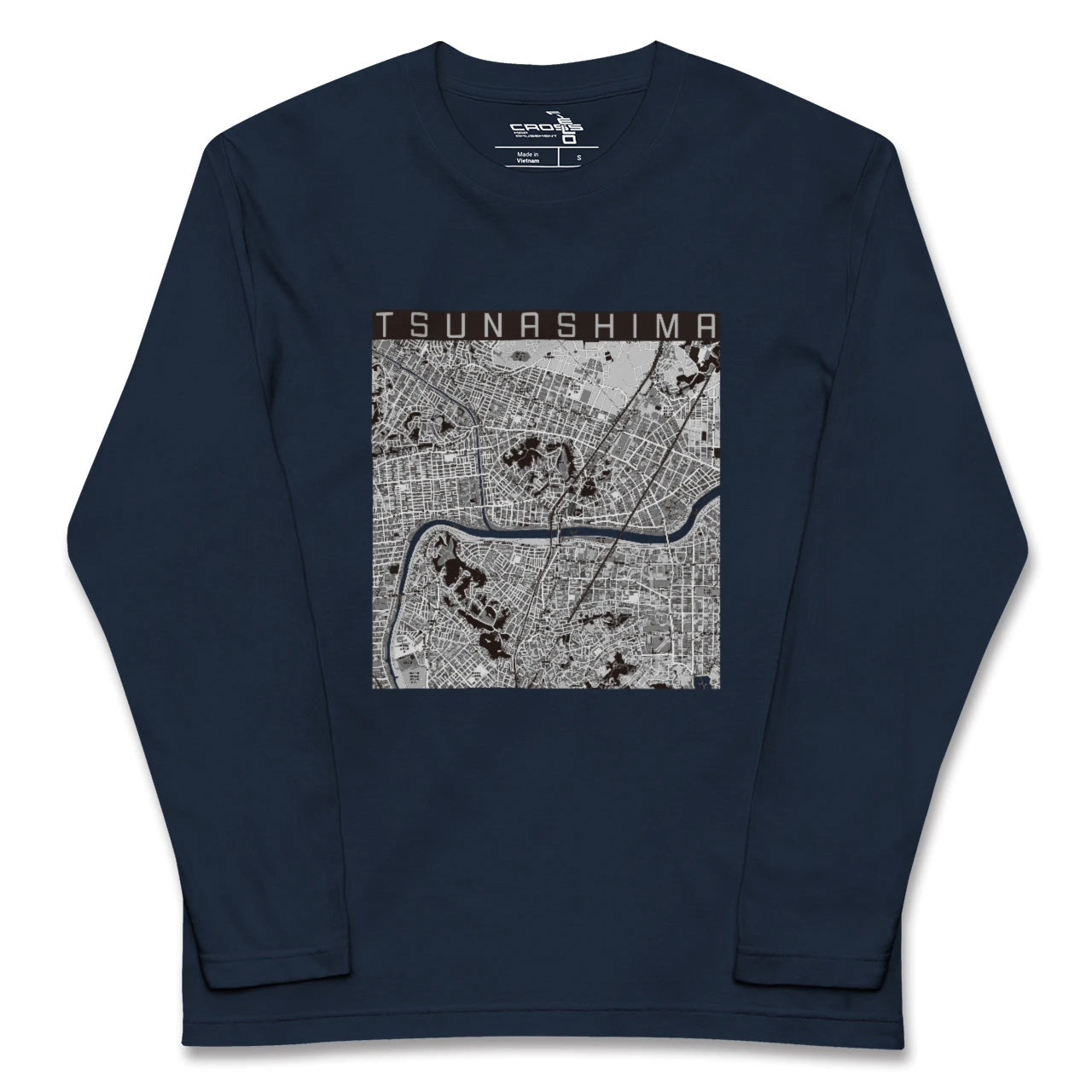 【綱島（神奈川県）】地図柄ロングスリーブTシャツ