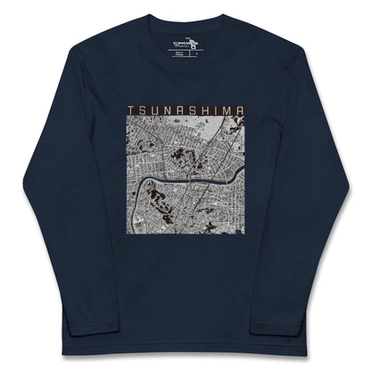 【綱島（神奈川県）】地図柄ロングスリーブTシャツ