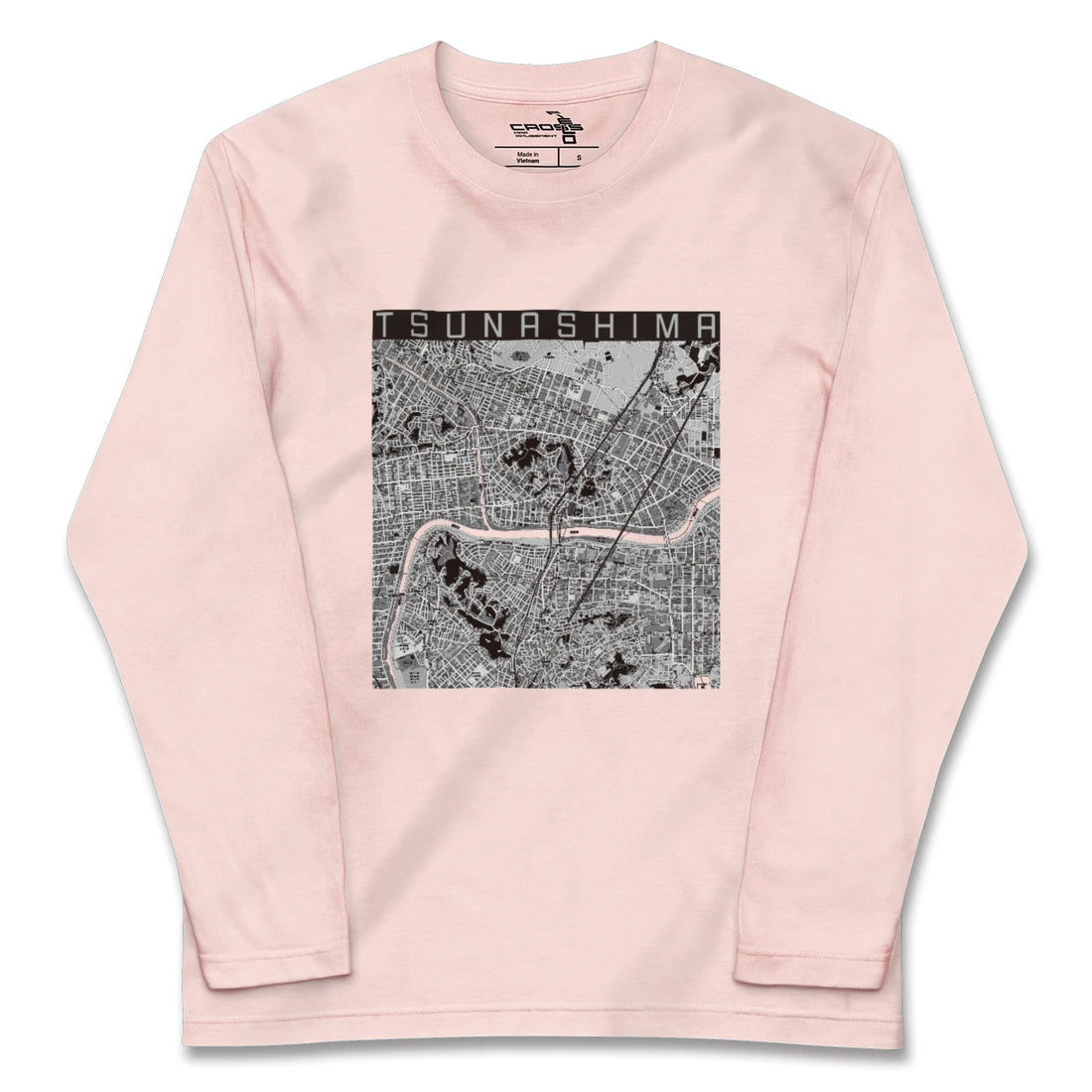 【綱島（神奈川県）】地図柄ロングスリーブTシャツ