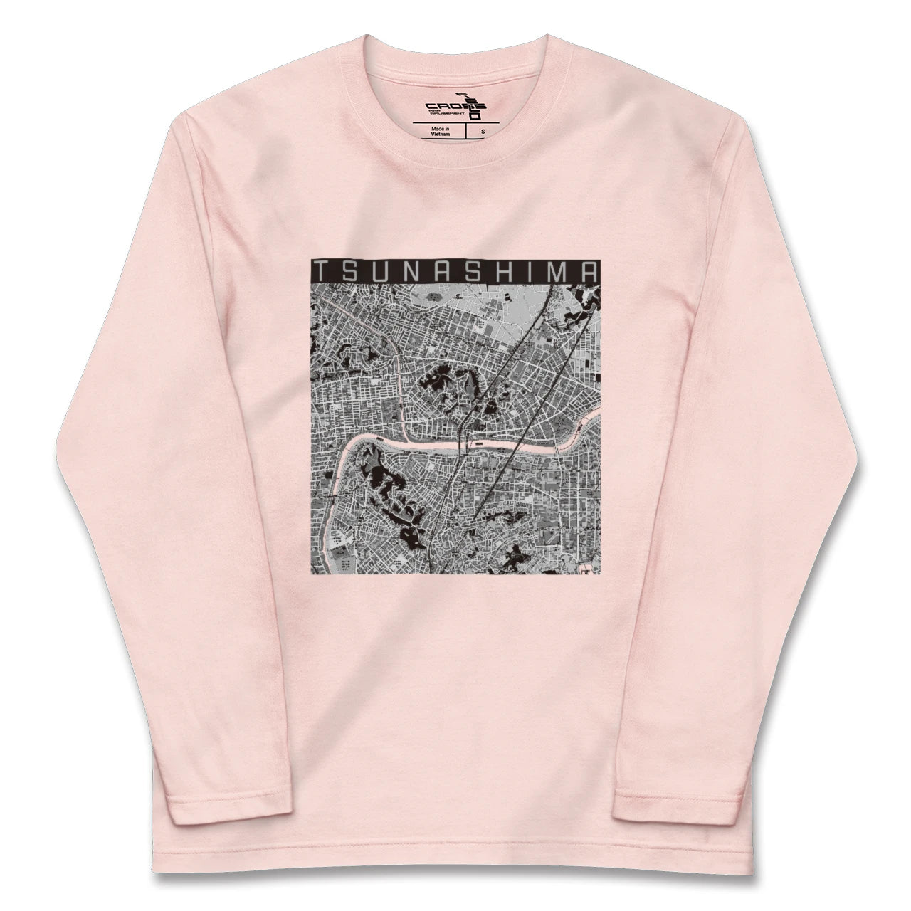 【綱島（神奈川県）】地図柄ロングスリーブTシャツ