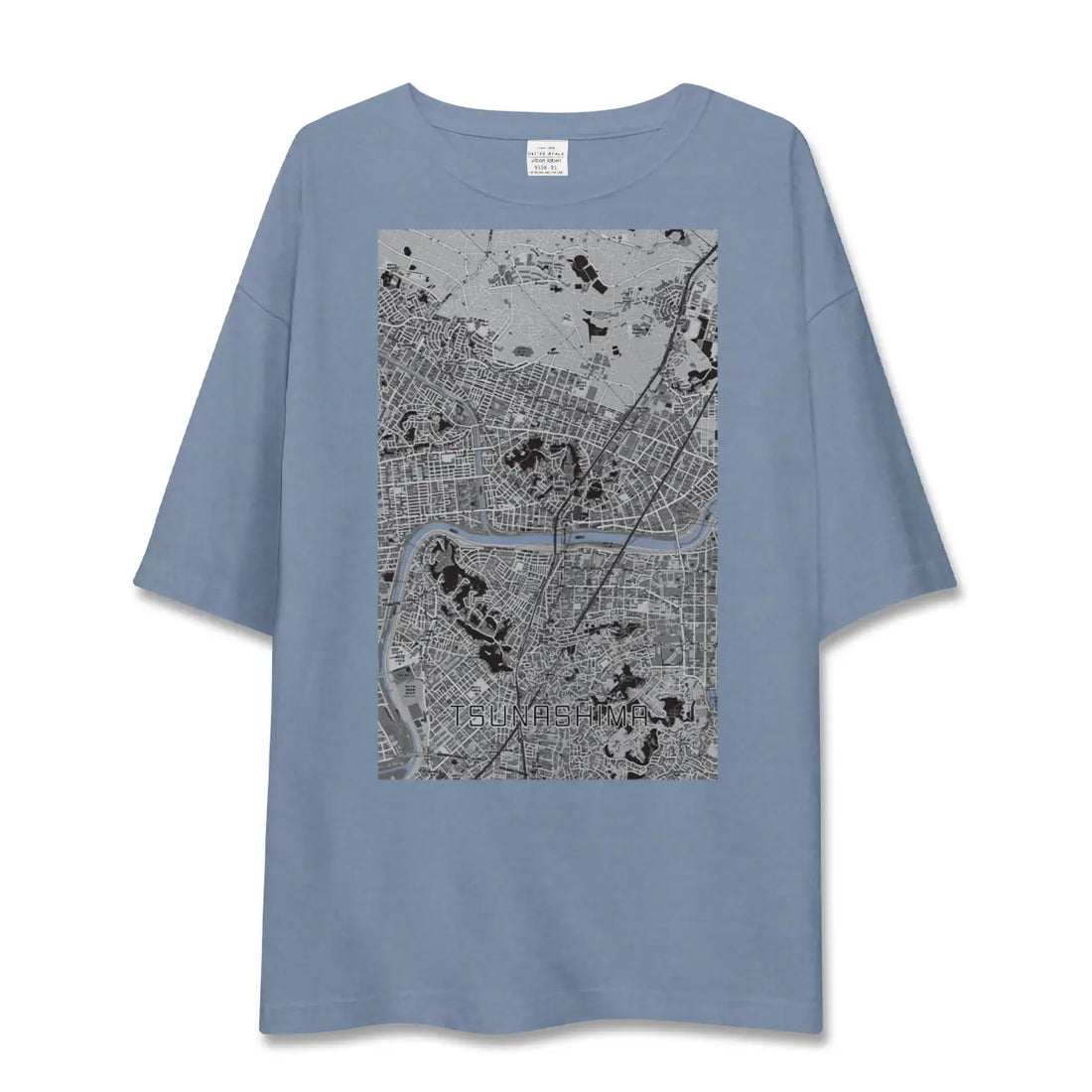 【綱島（神奈川県）】地図柄ビッグシルエットTシャツ