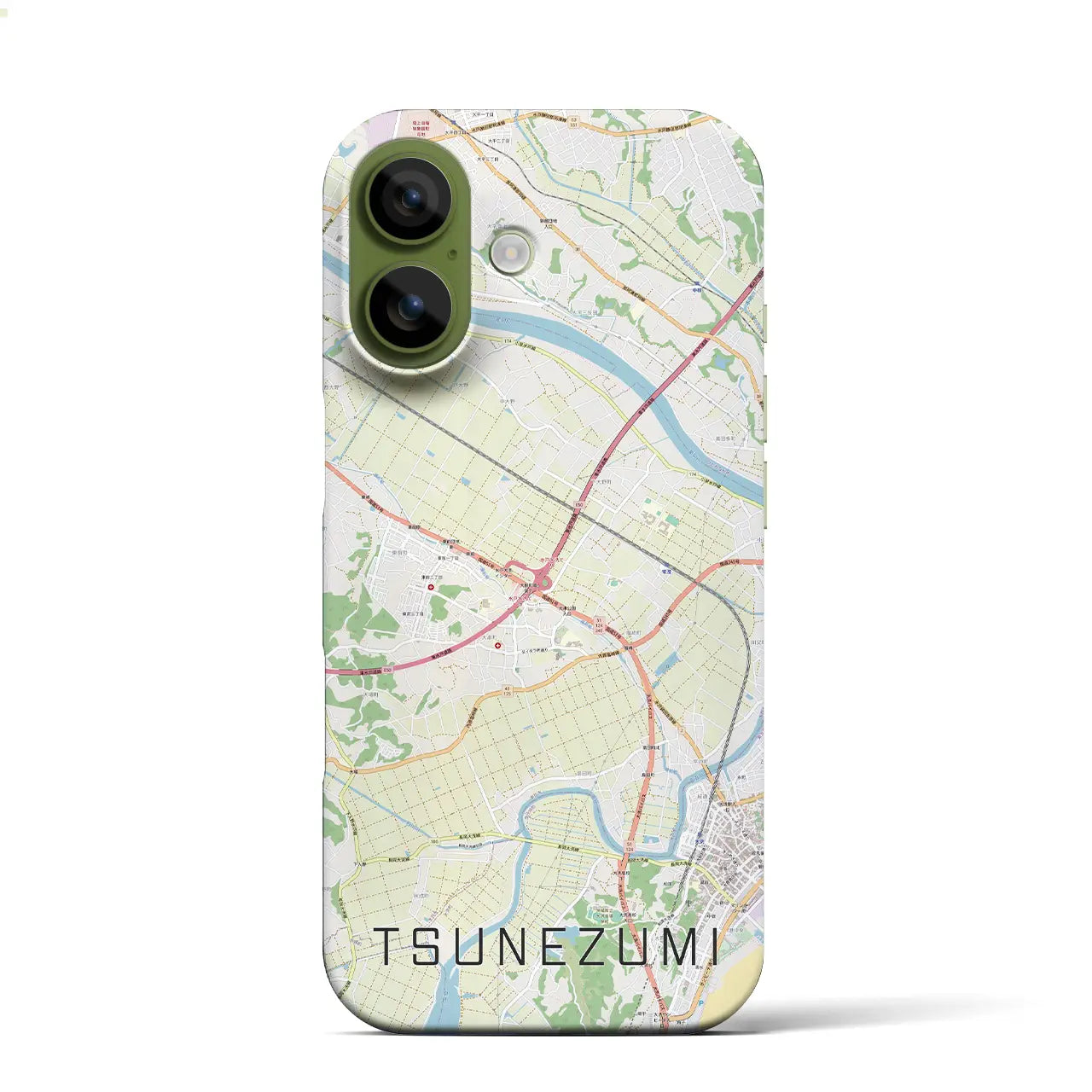 【常澄（茨城県）】地図柄iPhoneケース（バックカバータイプ）