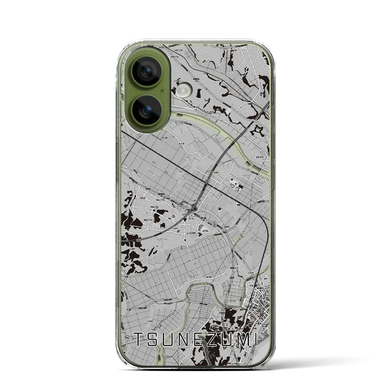 【常澄（茨城県）】地図柄iPhoneケース（クリアタイプ）