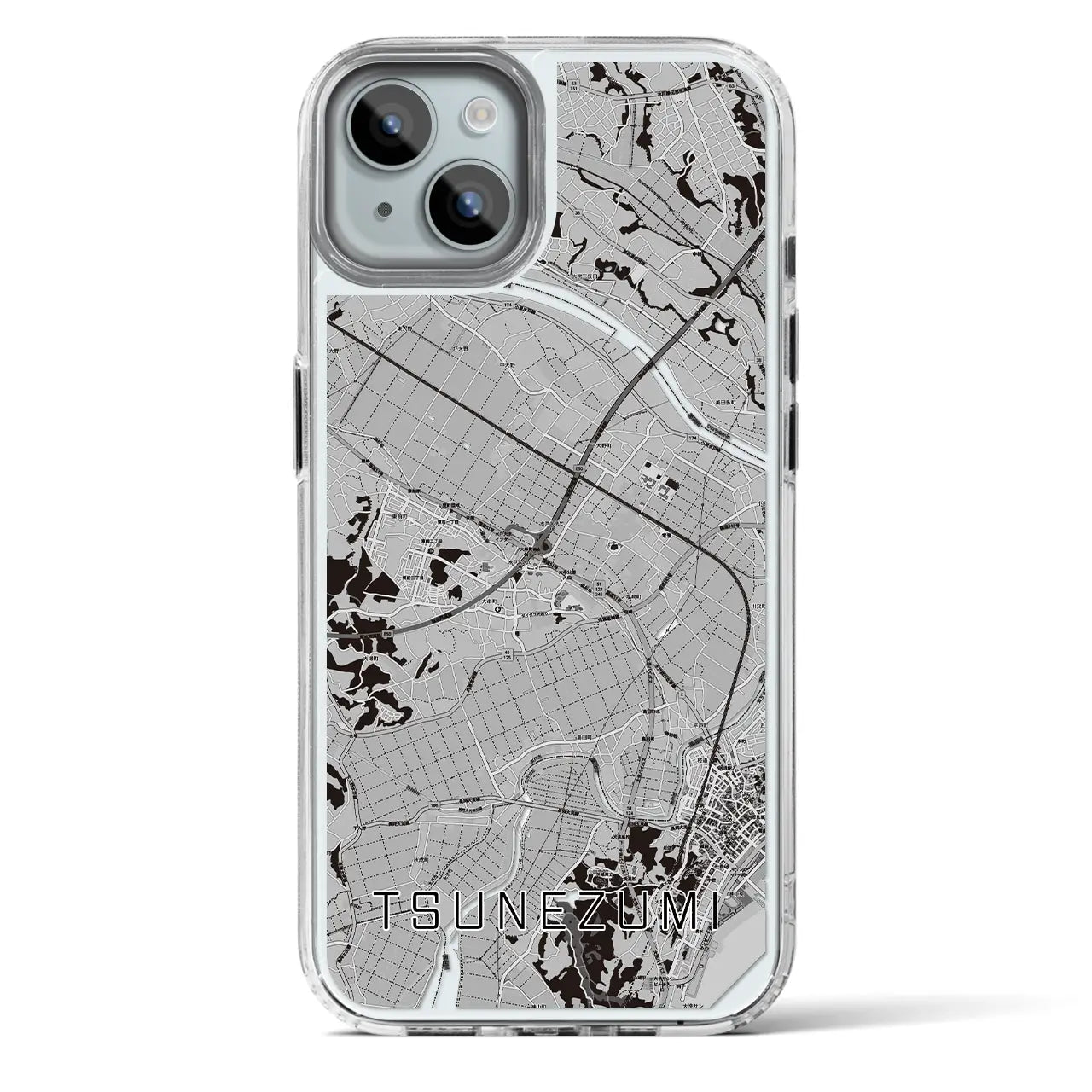 【常澄（茨城県）】地図柄iPhoneケース（MagSafeタイプ）