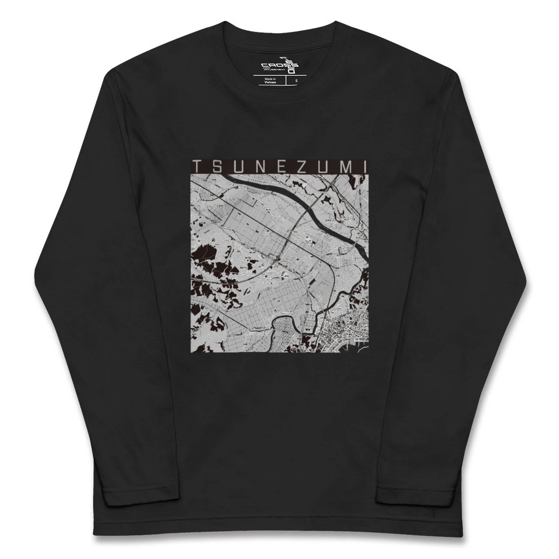 【常澄(茨城県)】地図柄ロングスリーブTシャツ