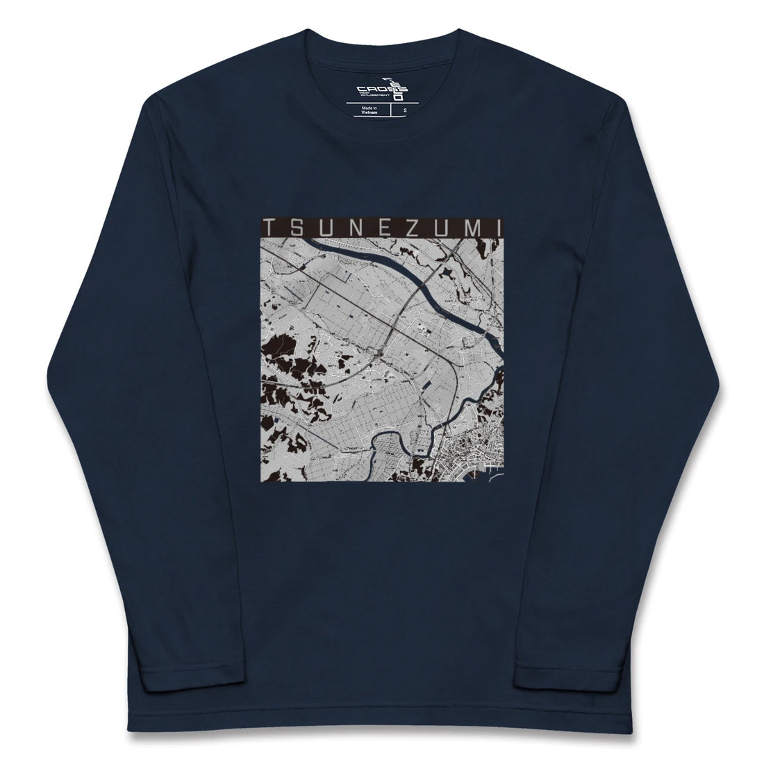 【常澄（茨城県）】地図柄ロングスリーブTシャツ