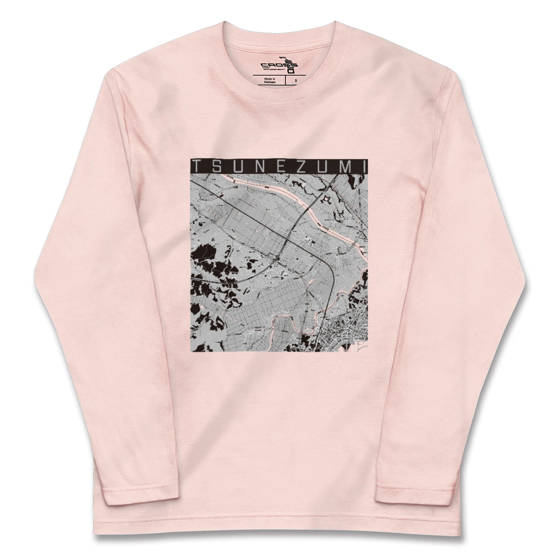 【常澄（茨城県）】地図柄ロングスリーブTシャツ