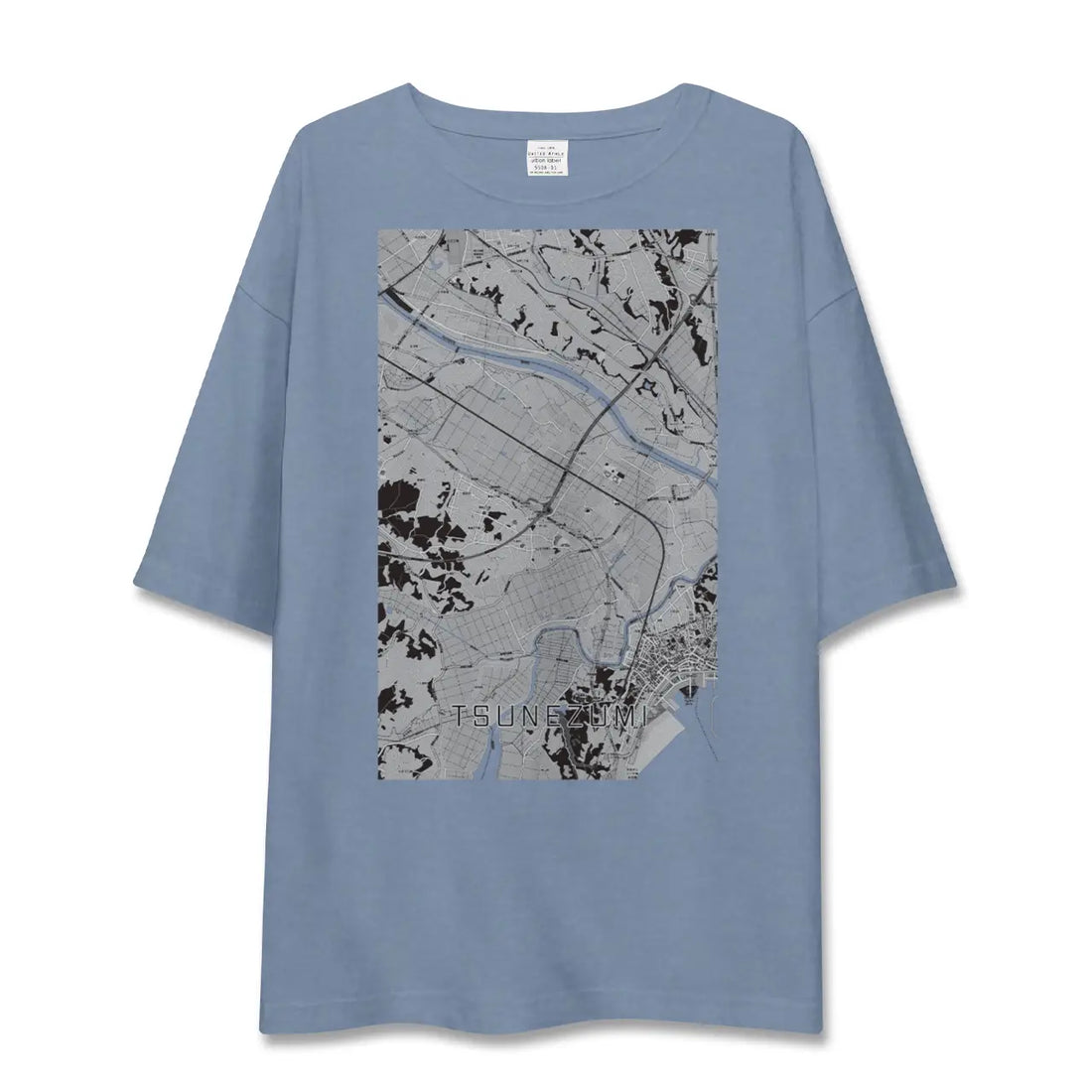 【常澄（茨城県）】地図柄ビッグシルエットTシャツ