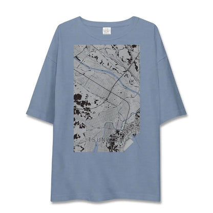 【常澄（茨城県）】地図柄ビッグシルエットTシャツ