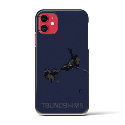 【角島（山口県）】地図柄iPhoneケース（バックカバータイプ）