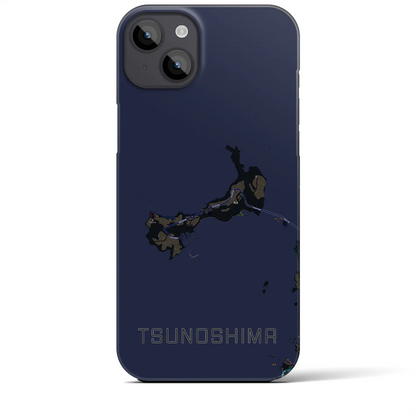 【角島（山口県）】地図柄iPhoneケース（バックカバータイプ）