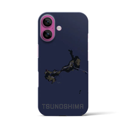 【角島（山口県）】地図柄iPhoneケース（バックカバータイプ）