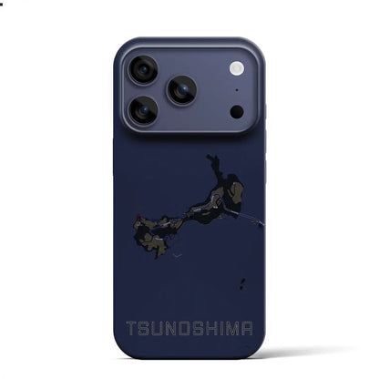 【角島（山口県）】地図柄iPhoneケース（バックカバータイプ）